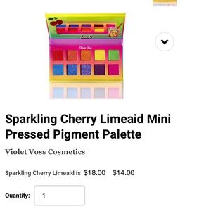❌SOLD❌Violet Voss Sparkling Cherry Limeade Palette